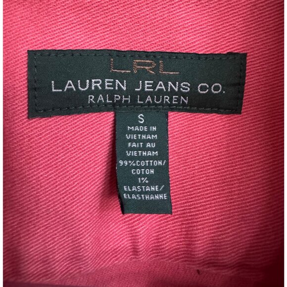 Lauren Jeans Co. Ralph Lauren Pink Denim Jacket Women’s Small - Picture 3 of 8